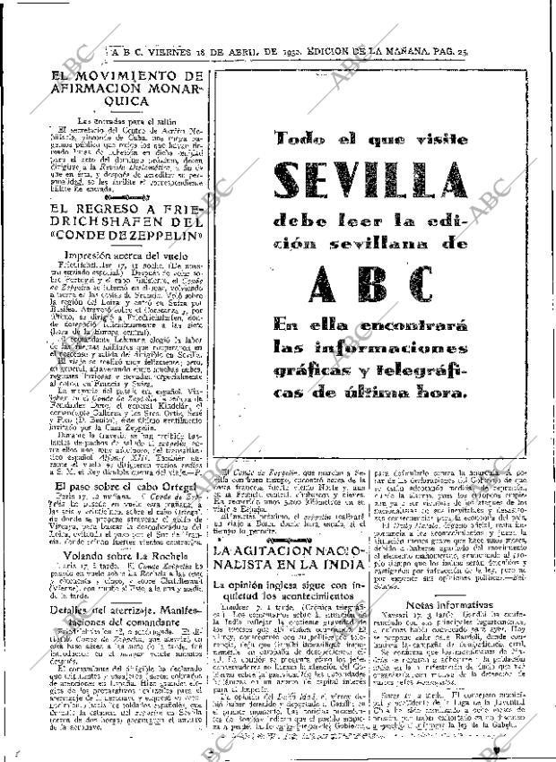 ABC MADRID 18-04-1930 página 25