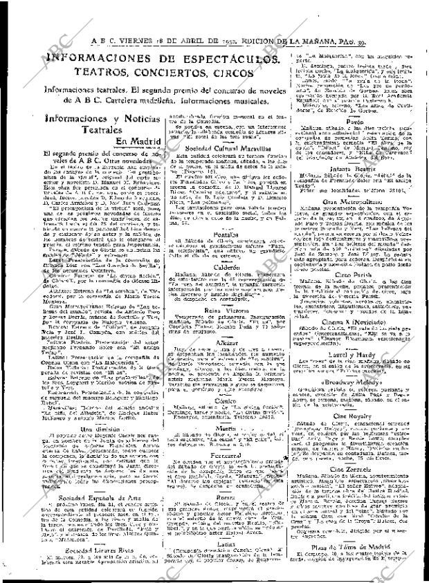 ABC MADRID 18-04-1930 página 39