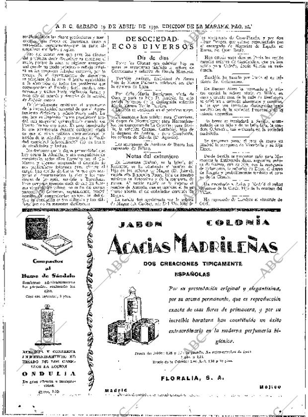 ABC MADRID 19-04-1930 página 16