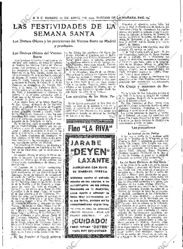ABC MADRID 19-04-1930 página 19