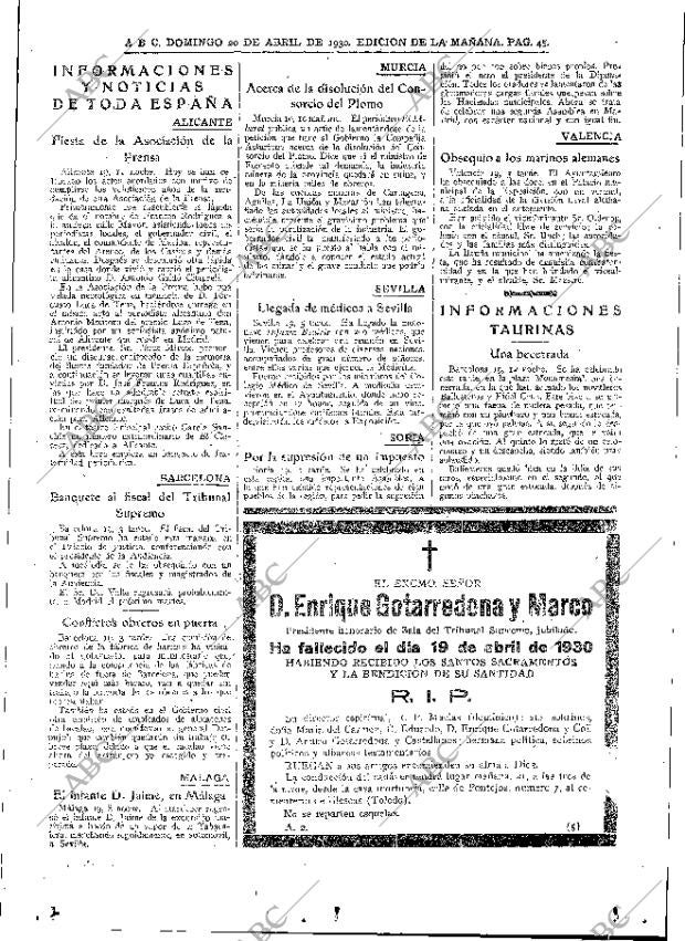 ABC MADRID 20-04-1930 página 45