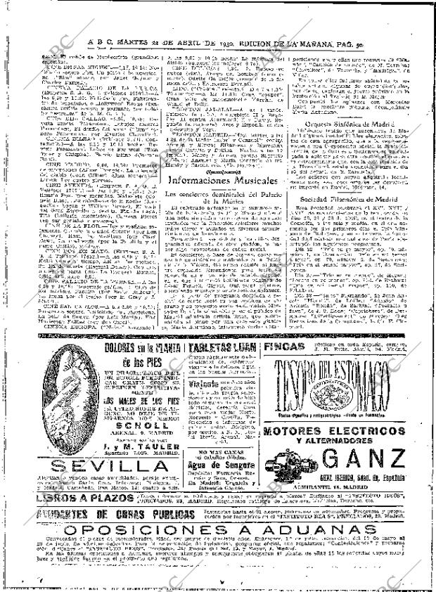 ABC MADRID 22-04-1930 página 50