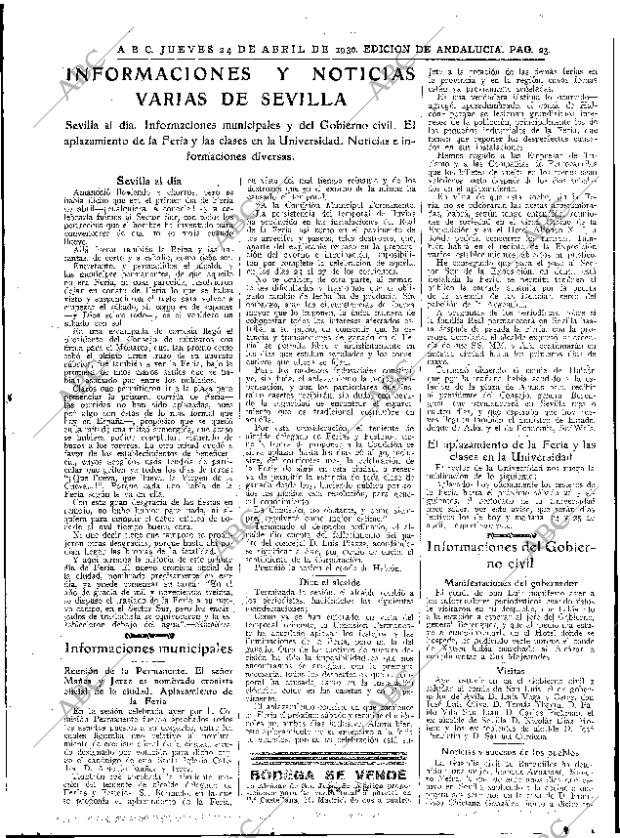 ABC SEVILLA 24-04-1930 página 23