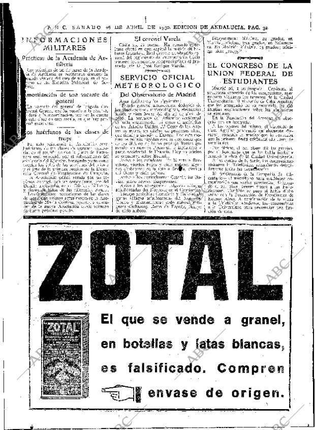 ABC SEVILLA 26-04-1930 página 32