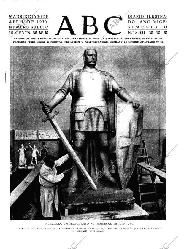 ABC MADRID 30-04-1930 página 1