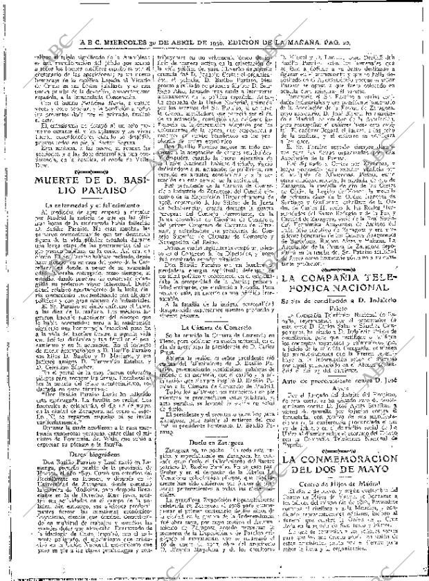 ABC MADRID 30-04-1930 página 20