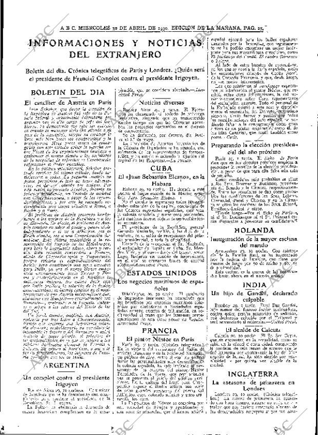 ABC MADRID 30-04-1930 página 25