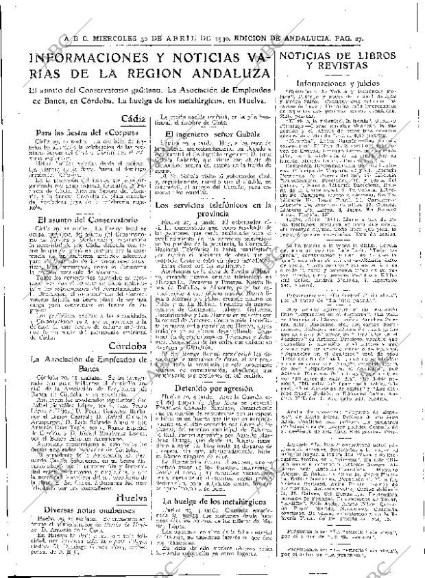 ABC SEVILLA 30-04-1930 página 23