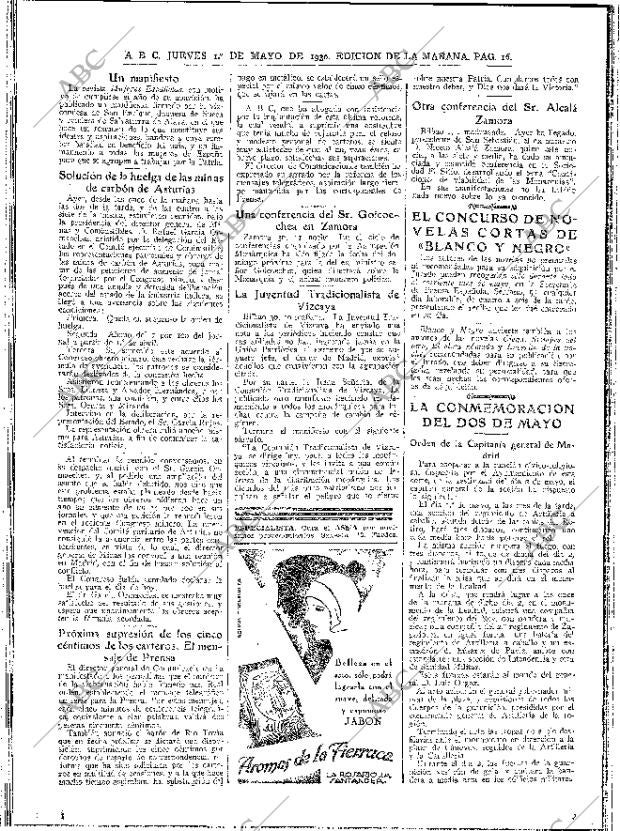 ABC MADRID 01-05-1930 página 16