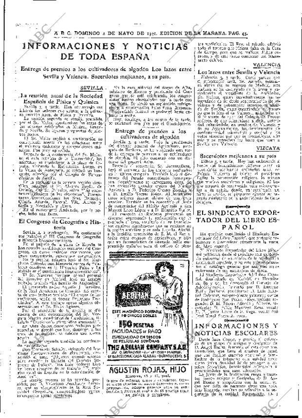 ABC MADRID 04-05-1930 página 45