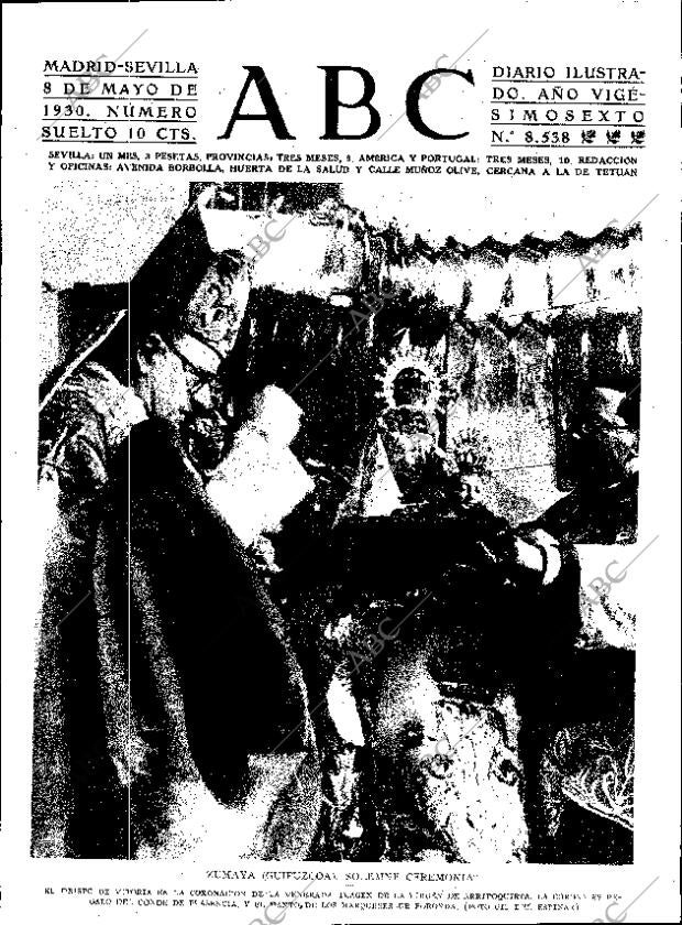 ABC SEVILLA 08-05-1930 página 1