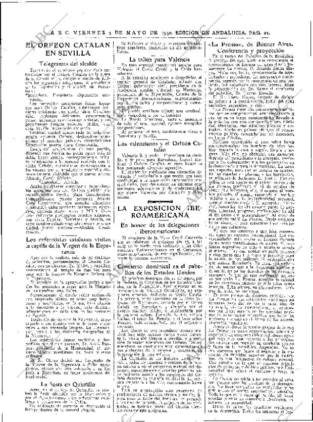 ABC SEVILLA 09-05-1930 página 21
