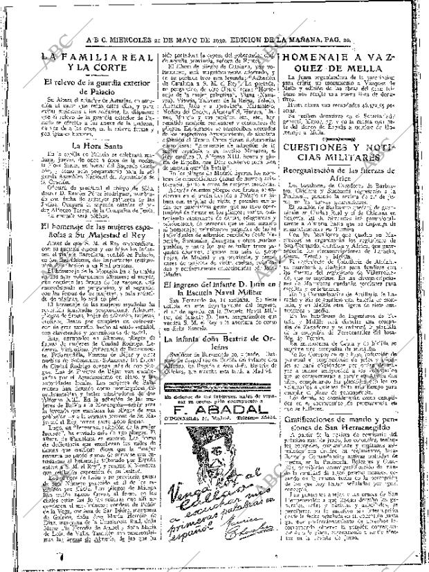 ABC MADRID 21-05-1930 página 20