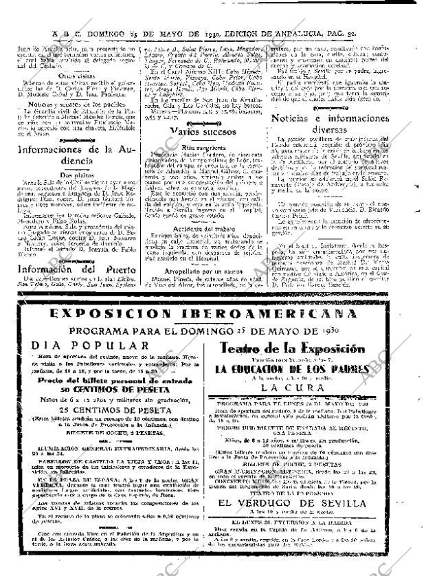 ABC SEVILLA 25-05-1930 página 32