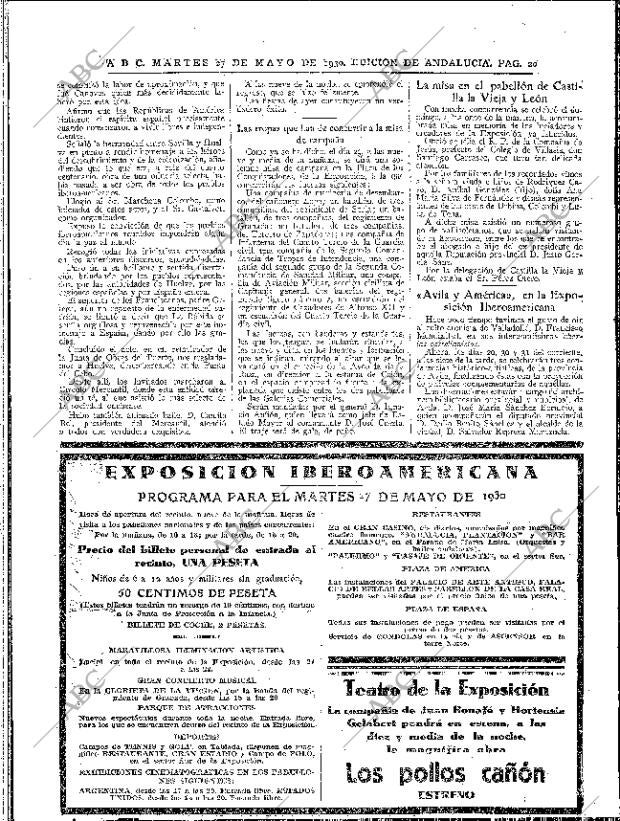 ABC SEVILLA 27-05-1930 página 20