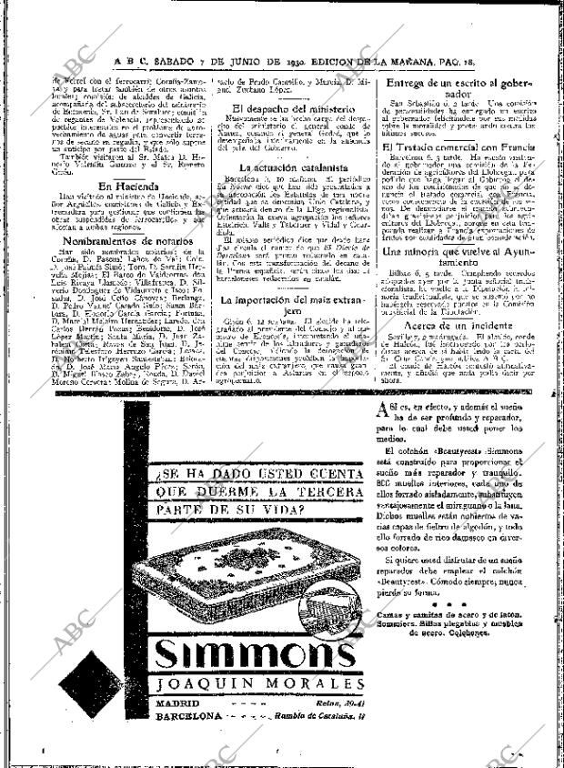 ABC MADRID 07-06-1930 página 18