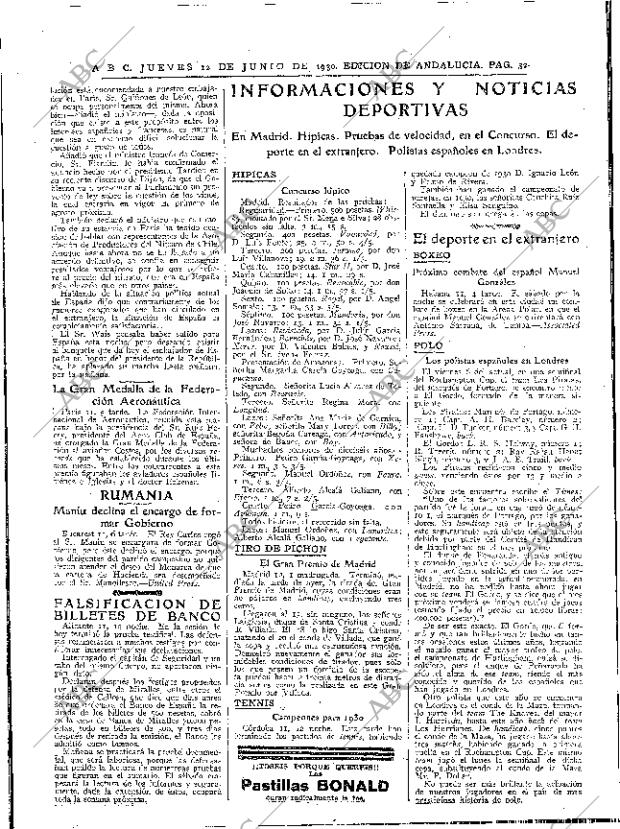 ABC SEVILLA 12-06-1930 página 32
