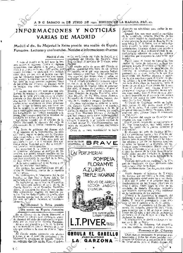 ABC MADRID 14-06-1930 página 27