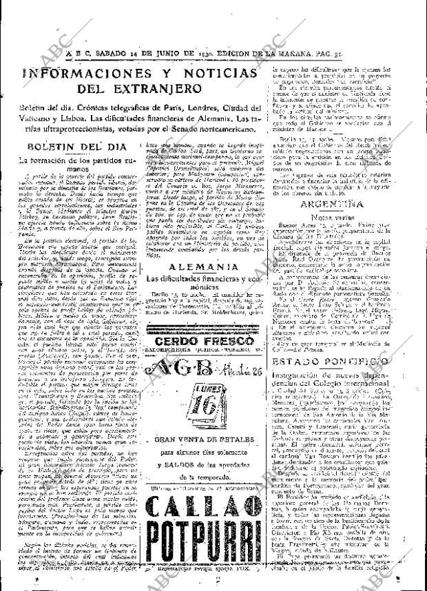 ABC MADRID 14-06-1930 página 31