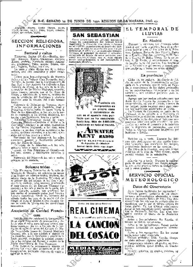 ABC MADRID 14-06-1930 página 45
