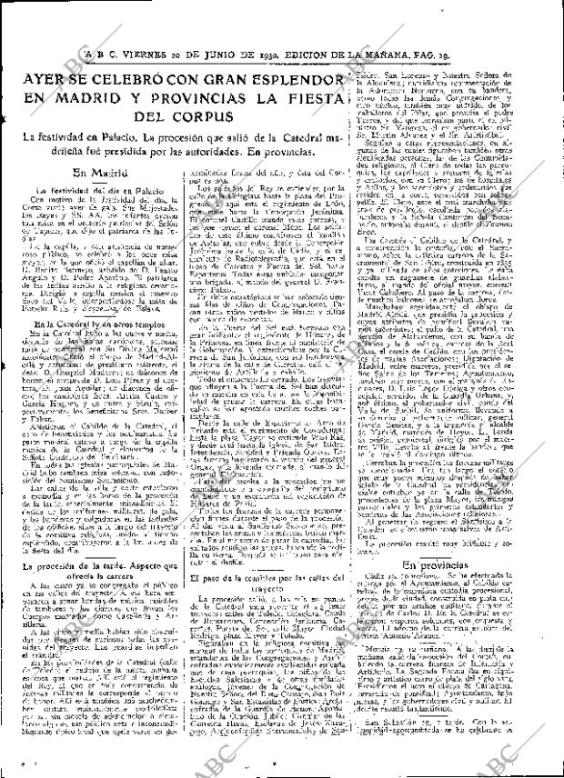 ABC MADRID 20-06-1930 página 19