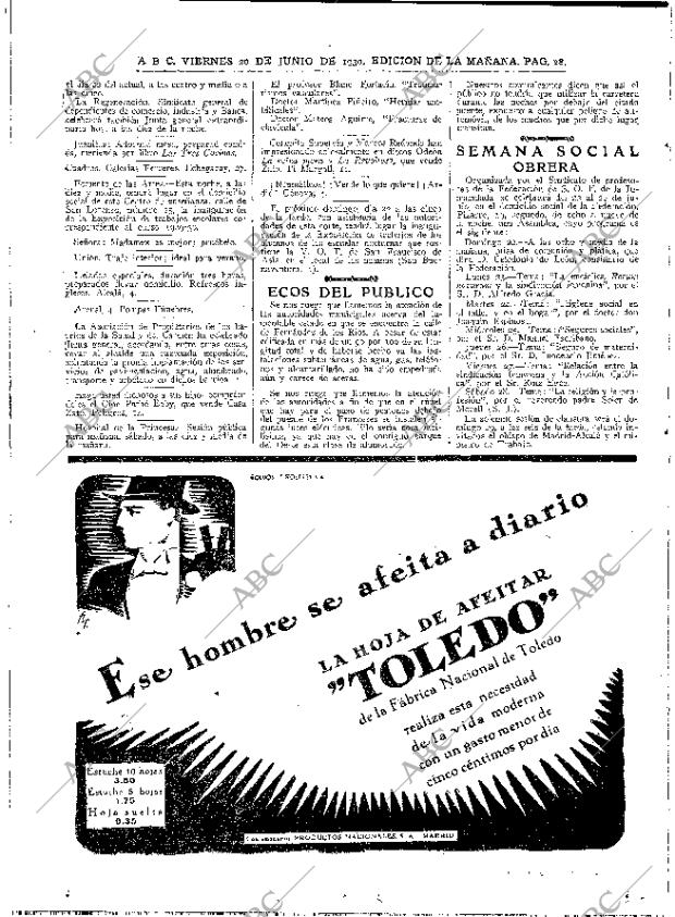 ABC MADRID 20-06-1930 página 28