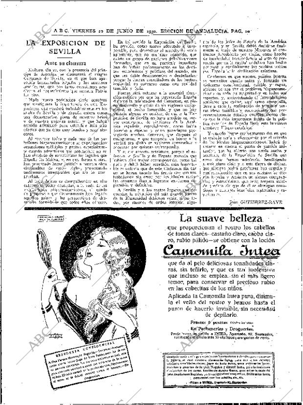 ABC SEVILLA 20-06-1930 página 10