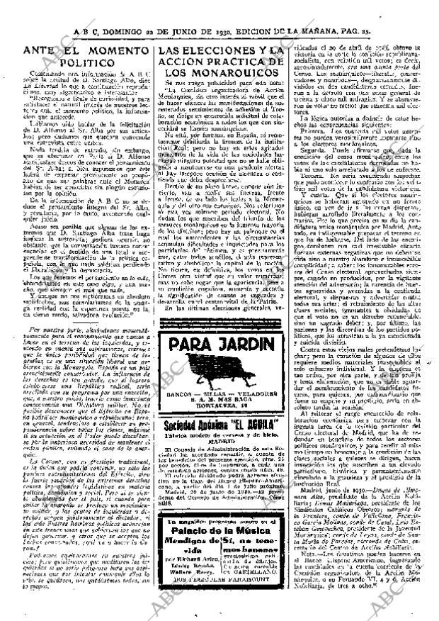 ABC MADRID 22-06-1930 página 25