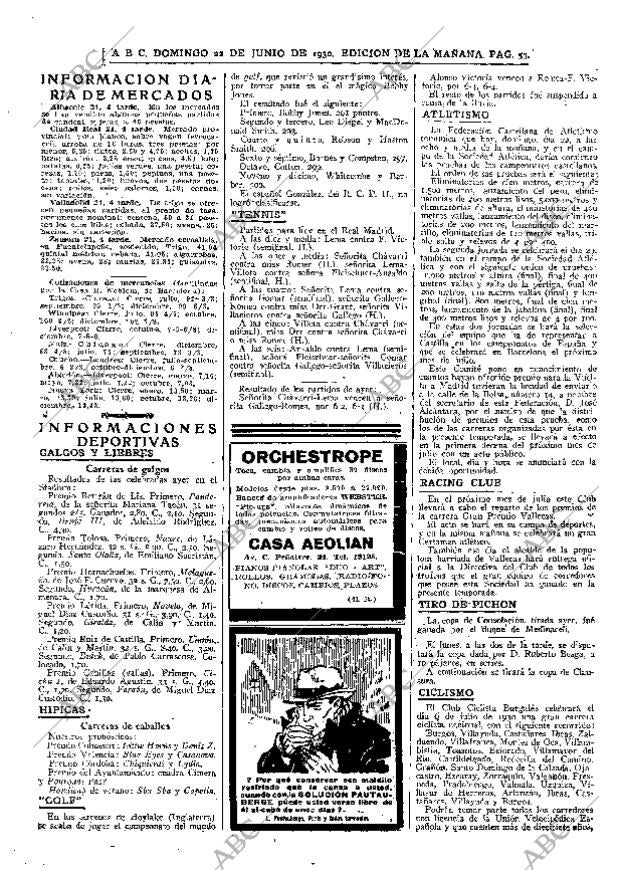 ABC MADRID 22-06-1930 página 53