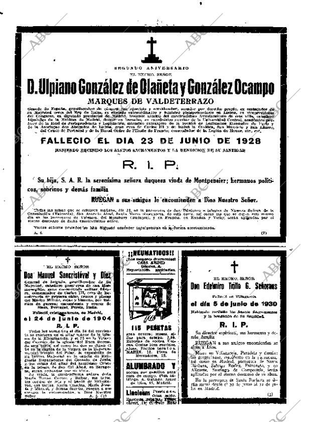 ABC MADRID 22-06-1930 página 67
