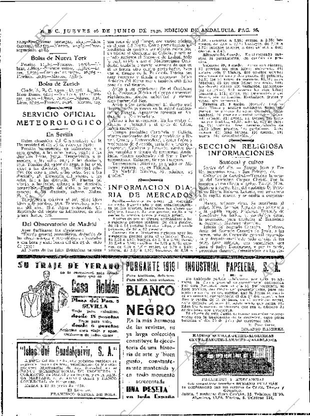 ABC SEVILLA 26-06-1930 página 36