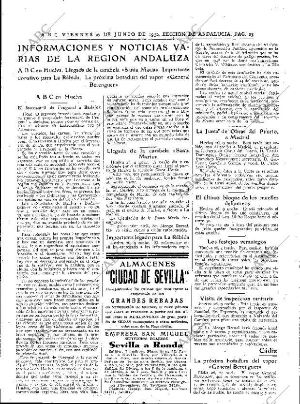 ABC SEVILLA 27-06-1930 página 23