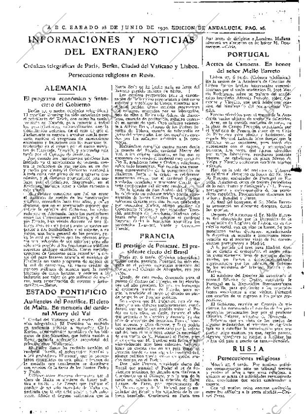 ABC SEVILLA 28-06-1930 página 26