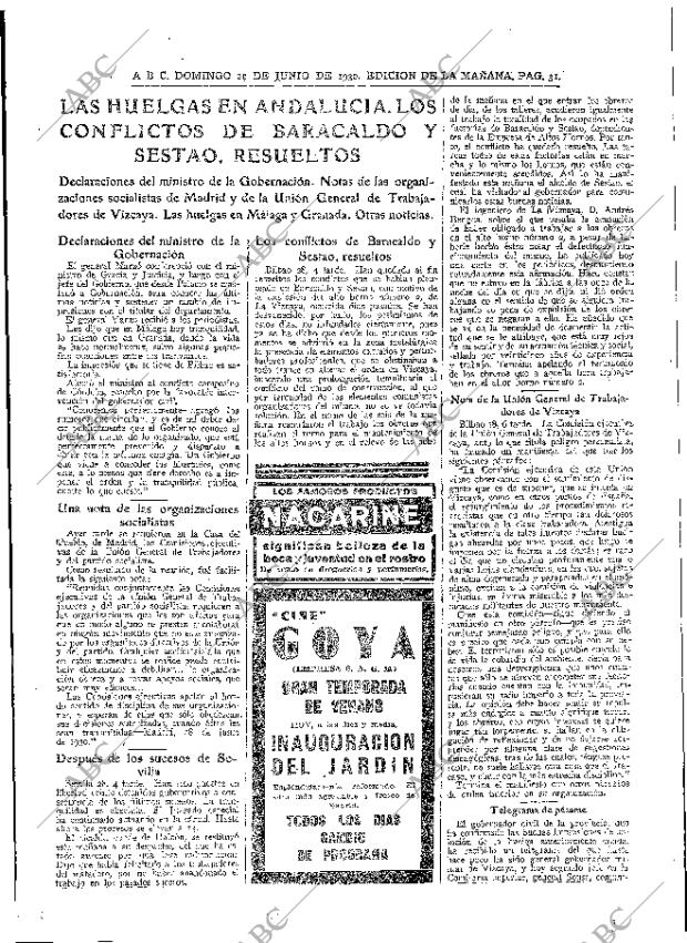 ABC MADRID 29-06-1930 página 31