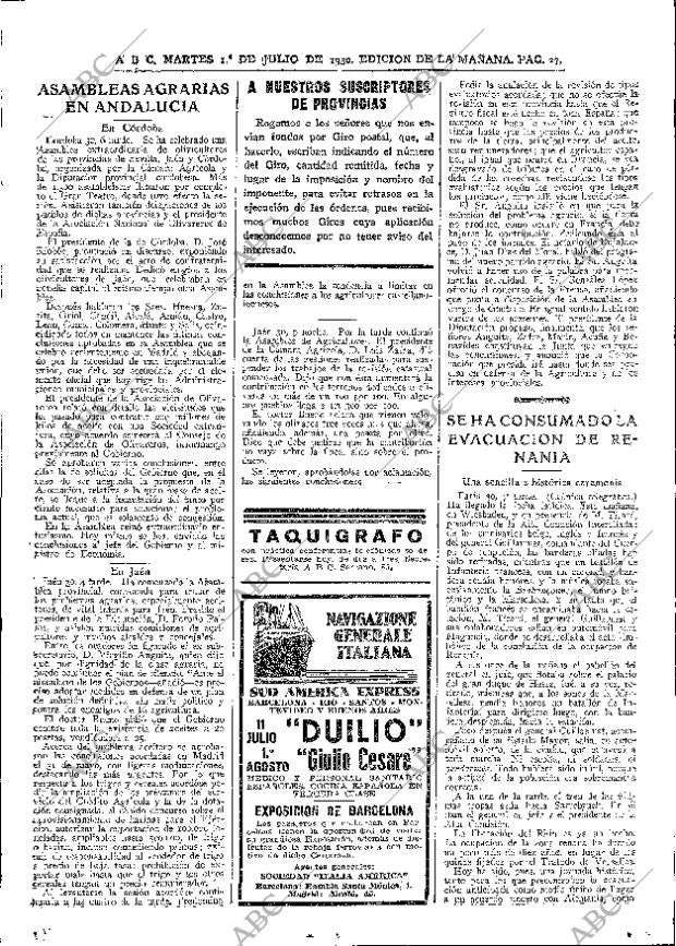 ABC MADRID 01-07-1930 página 27