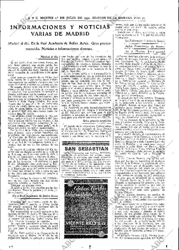 ABC MADRID 01-07-1930 página 31