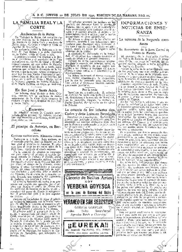 ABC MADRID 10-07-1930 página 21