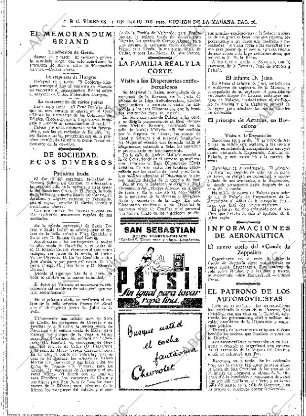 ABC MADRID 11-07-1930 página 18