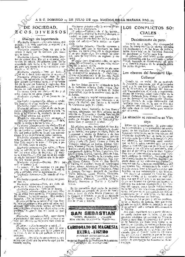 ABC MADRID 13-07-1930 página 31