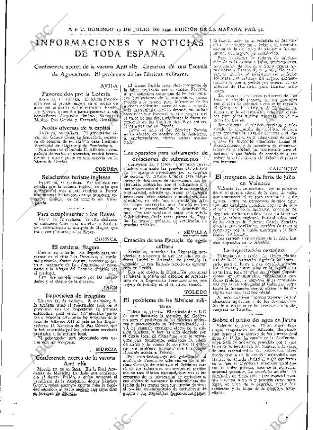 ABC MADRID 13-07-1930 página 51