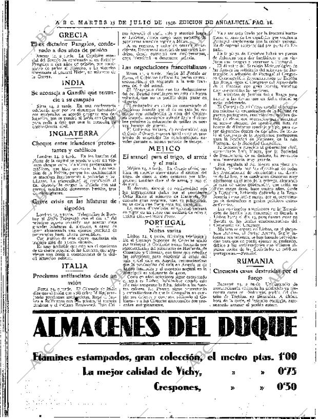 ABC SEVILLA 15-07-1930 página 26