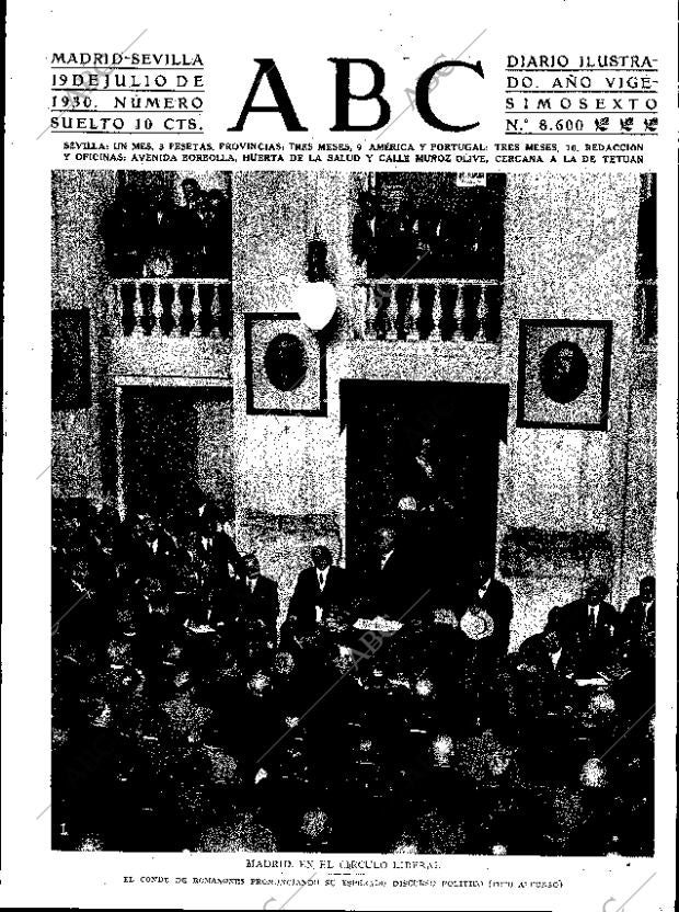 ABC SEVILLA 19-07-1930 página 1
