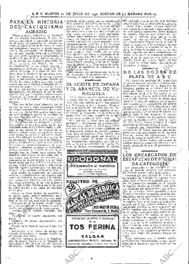 ABC MADRID 22-07-1930 página 25