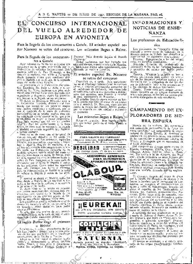 ABC MADRID 22-07-1930 página 26