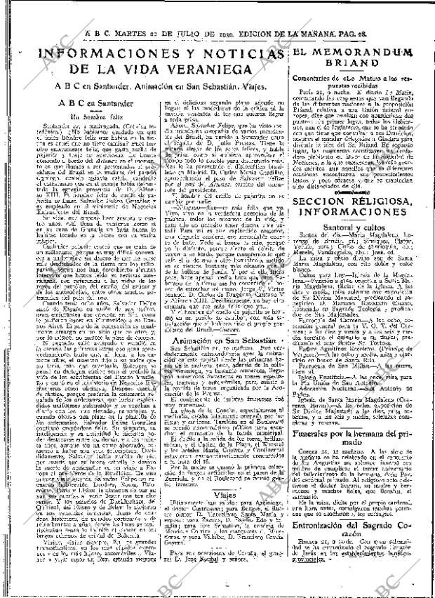 ABC MADRID 22-07-1930 página 28