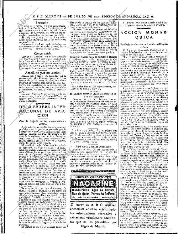 ABC SEVILLA 22-07-1930 página 26