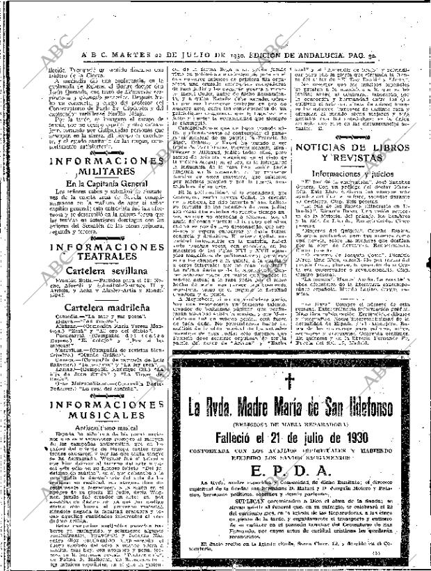 ABC SEVILLA 22-07-1930 página 32