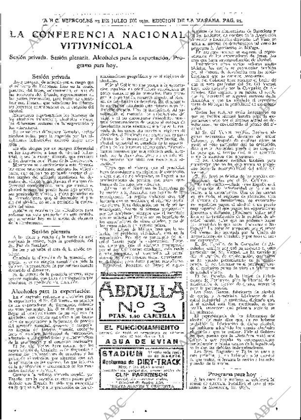 ABC MADRID 23-07-1930 página 25