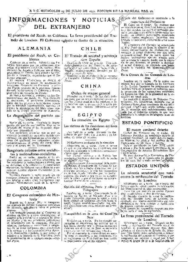 ABC MADRID 23-07-1930 página 27