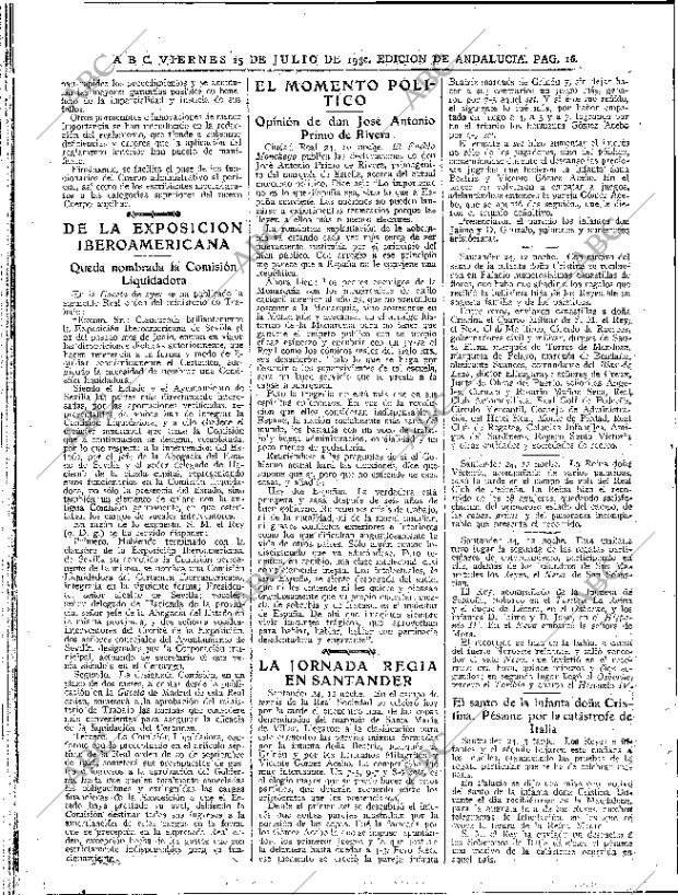ABC SEVILLA 25-07-1930 página 16